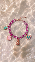Electric Y2K Charm Link Bracelet