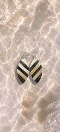 Midnight Stripe Marquise Earrings
