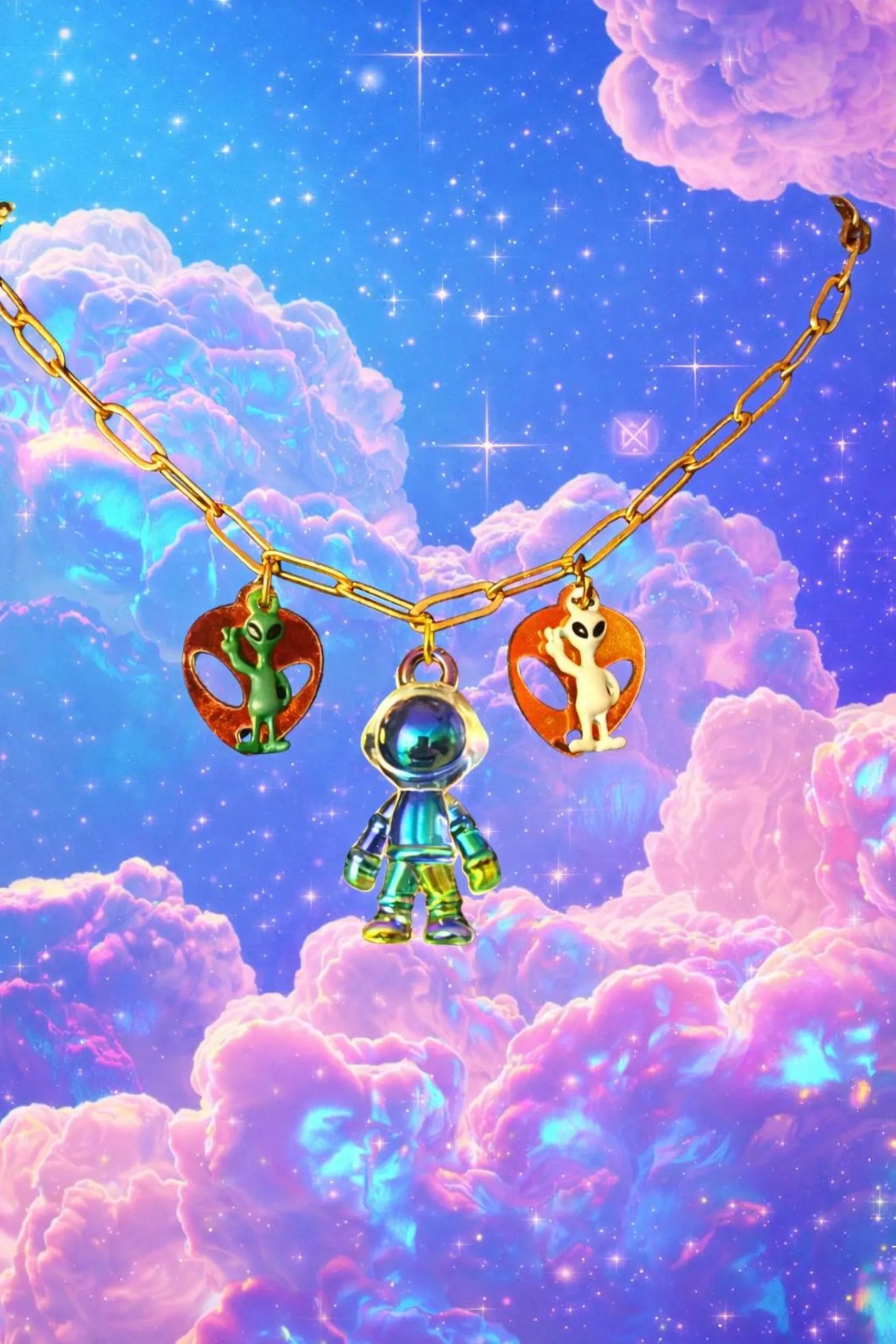 The Spaceman Galactic Charm Necklace