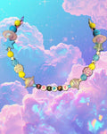 Handmade Custom Trippy Beaded Necklace | Y2K Space | Psychedelic Candy | Alien Planet Necklace | Colorful Jewelry