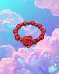 Handmade stretch Y2k Pink Rose Beaded Bracelet