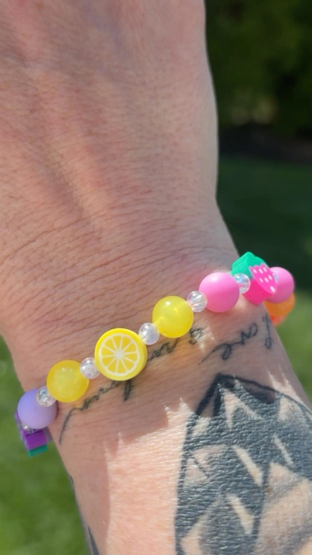 Beaded Adjustable Fruit Loop Fantasy Bracelet